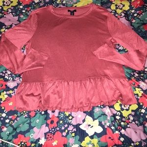 Pretty rose colored long sleeved top
